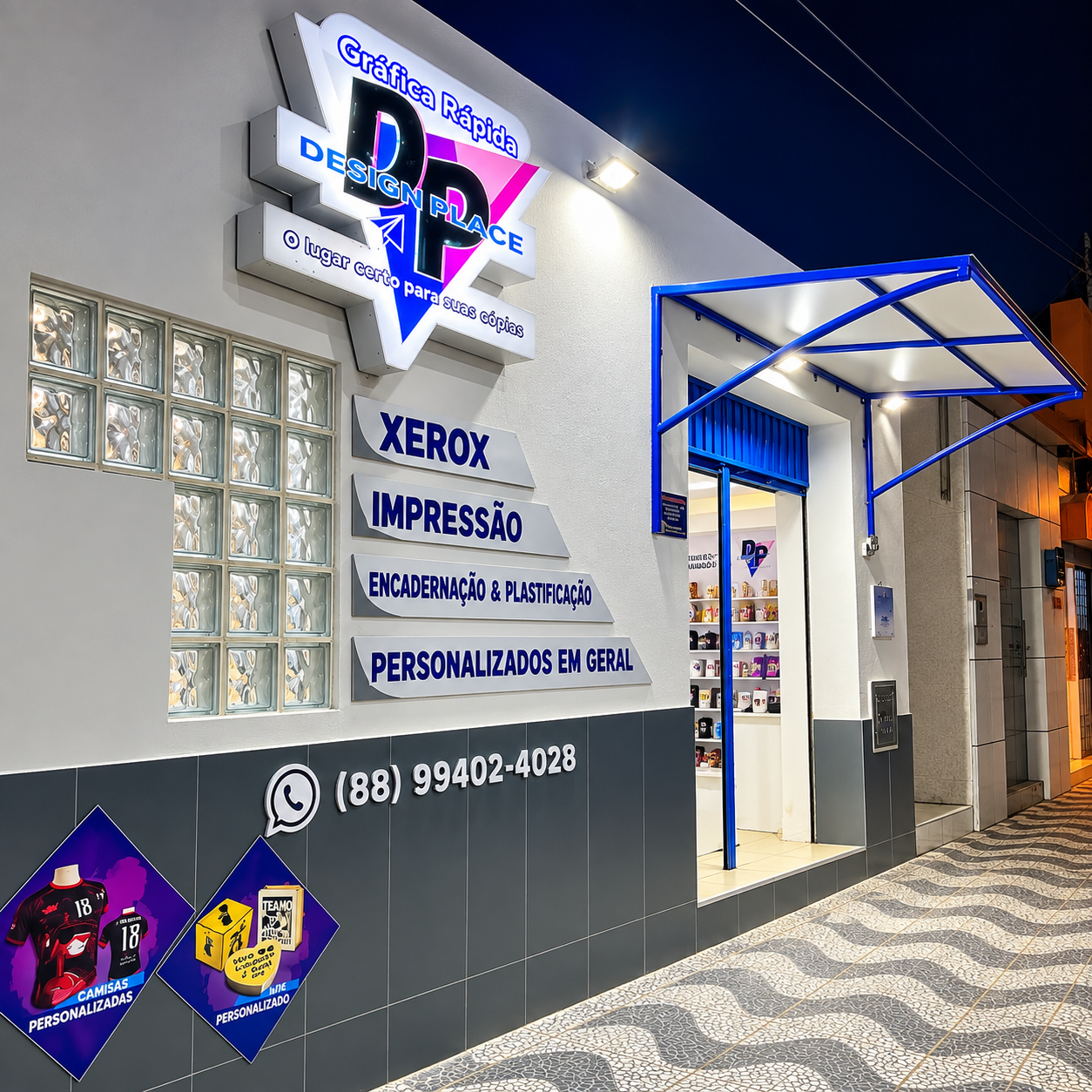 Fachada da Gráfica Design Place