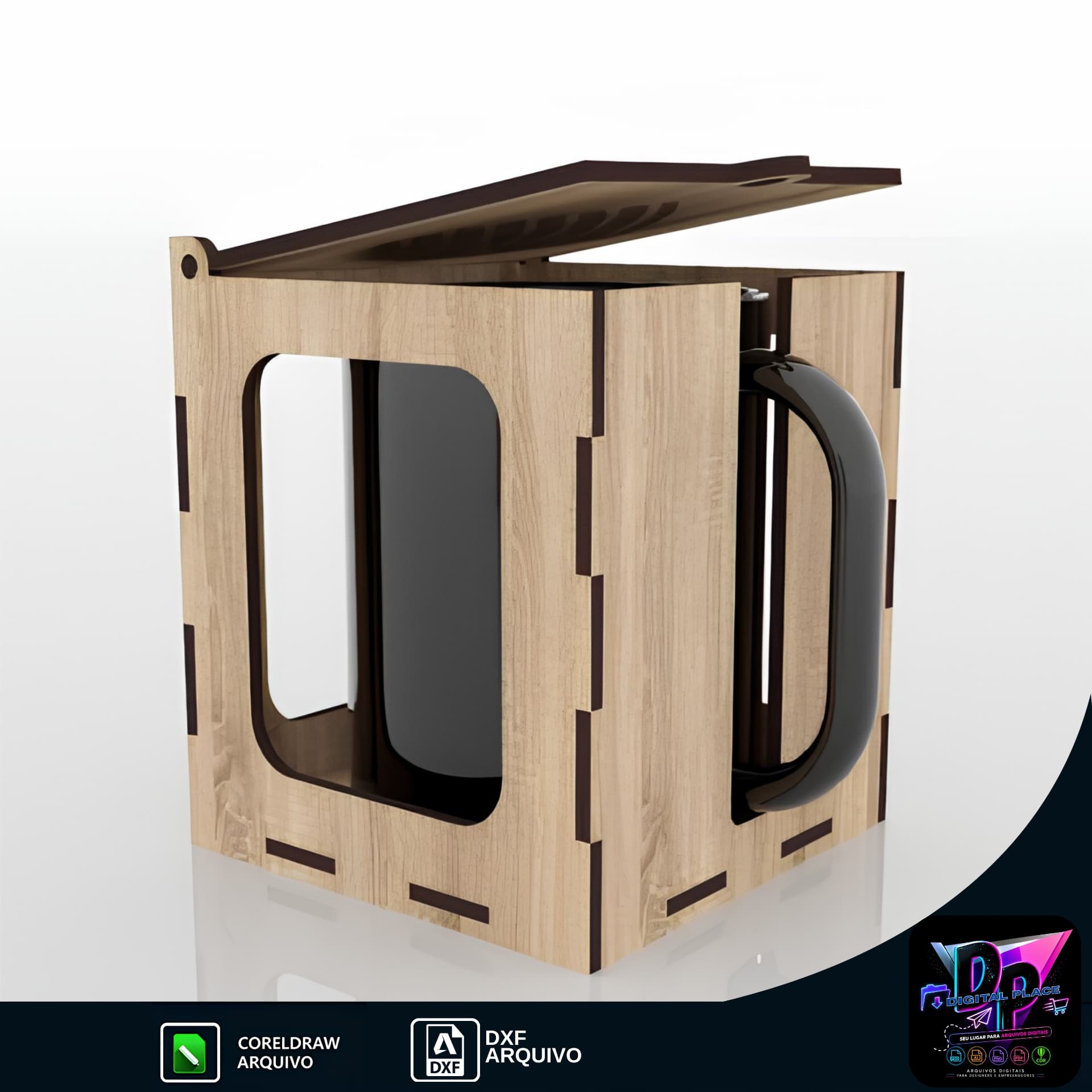 CAIXA MDF PARA CANECA